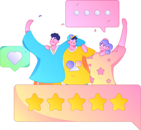 Business team achievement  Illustration