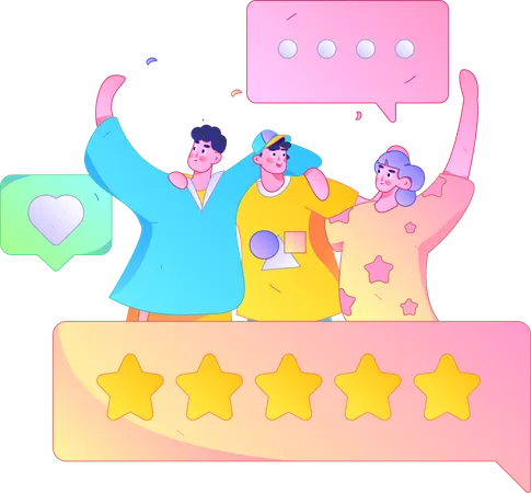 Business team achievement  Illustration