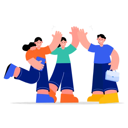 Business team achievement  Illustration