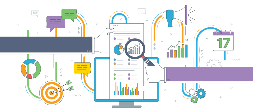 Business-Teamanalyse  Illustration