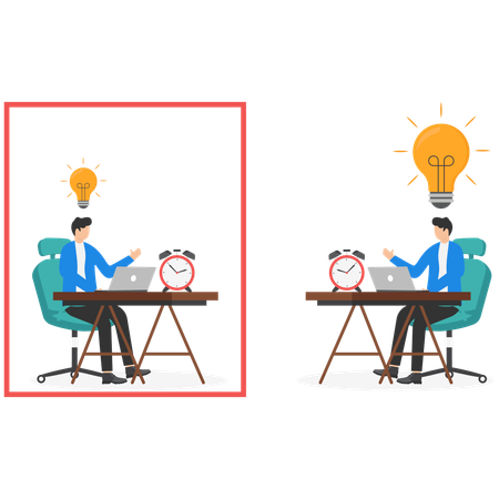 Business team and ideas thinking  Illustration