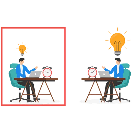 Business Team And Ideas Thinking Concept Business Vector Outside Frame Freedom Illustration