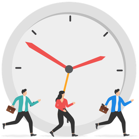 Business team and time management  Illustration