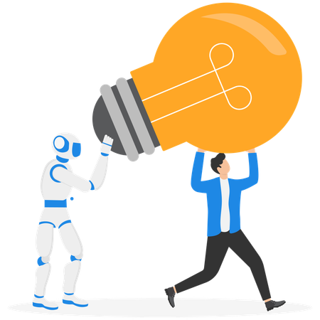 Business-Team arbeitet an Geschäftsidee  Illustration