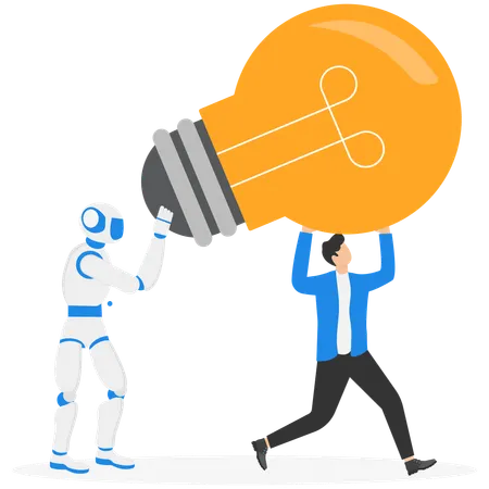 Business-Team arbeitet an Geschäftsidee  Illustration