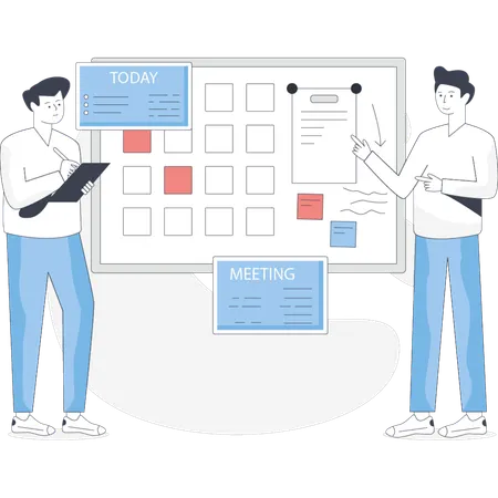 Business team are working togrther  Illustration