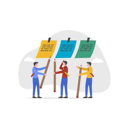 Business team brainstorming  Illustration