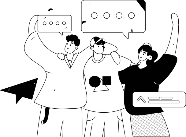 Business team celebrate  Illustration