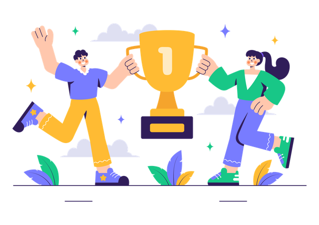 Business Team Celebrate Business Achievement  Illustration