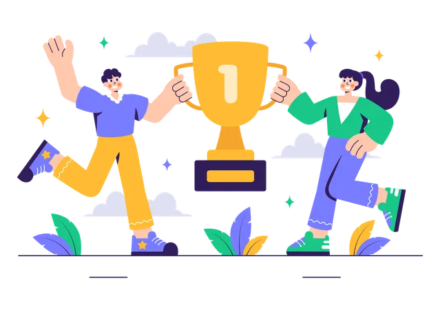 Business Team Celebrate Business Achievement  Illustration