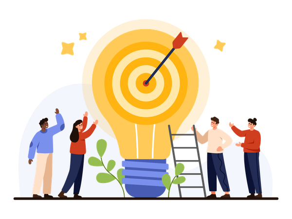Business team celebrating goal achievement  Illustration
