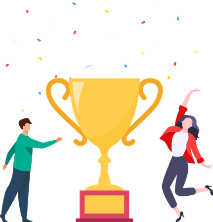 Business team celebrating success  Illustration