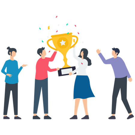 Business team celebrating success  Illustration