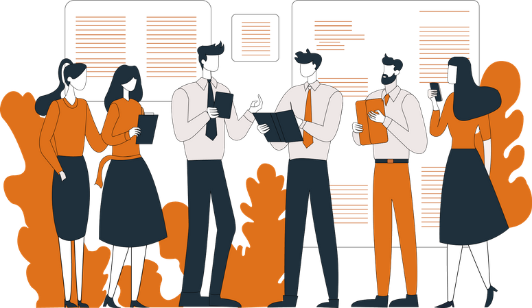 Business Team Collaboration Illustration