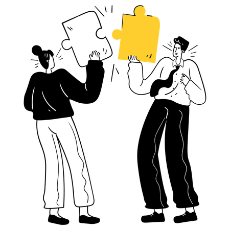 Business Team Collaboration for Success  Illustration