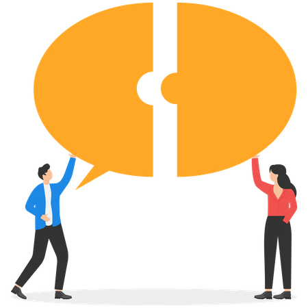 Business team communication  Illustration