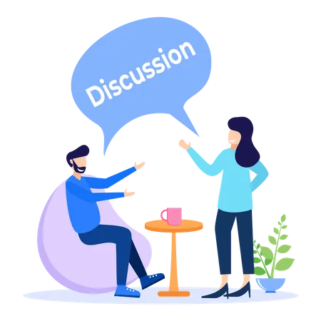 Illustration Vector Graphic Cartoon Character Of Discussions Illustration
