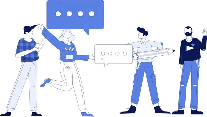 Business  Team discussion  Illustration