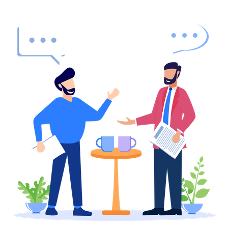 Business team Discussion  Illustration
