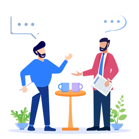 Business team Discussion  Illustration