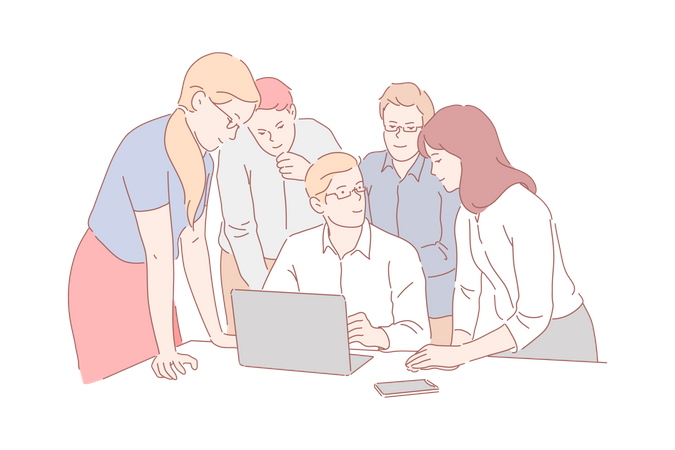 Business team discussion  Illustration