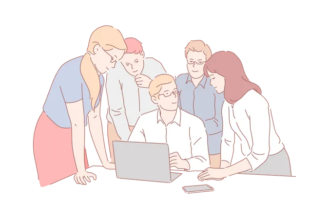 Business team discussion  Illustration