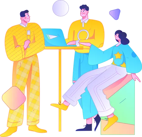 Business team discussion  Illustration