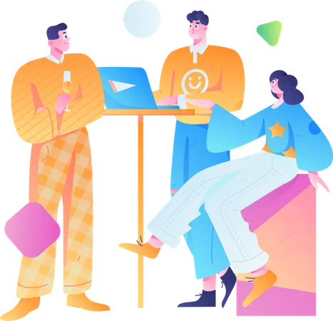 Business team discussion  Illustration