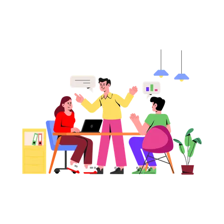 Business Team Discussion  Illustration