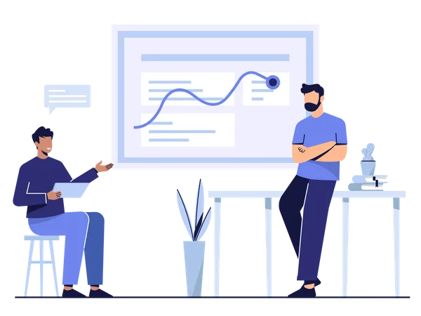 Diskussion im Geschäftsteam  Illustration