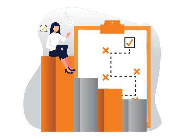 Business-Team diskutiert Strategiepläne  Illustration