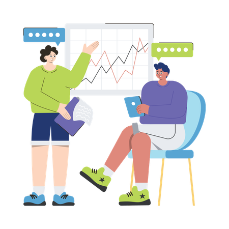 Business Team Doing Analytics  Illustration