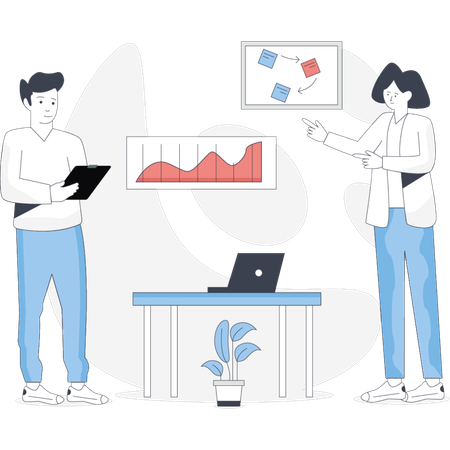 Business team doing business discussing  Illustration