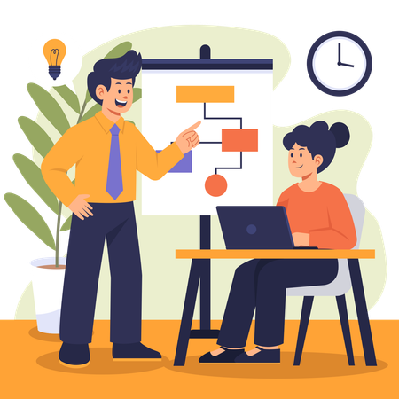 Business Team Doing Collaboration  Illustration