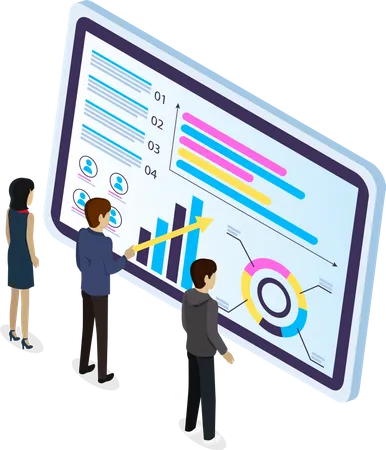 Business Team Doing Data Analysis Concepts For Business Analysis And Planning Consulting Team Work Vector Illustration Financial Research With Data Indicators Experts Workers Evaluate Statistics Illustration
