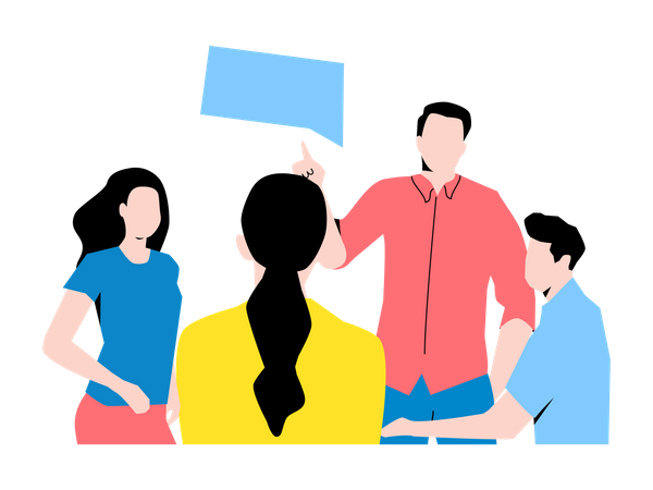 Business team doing discussion  Illustration