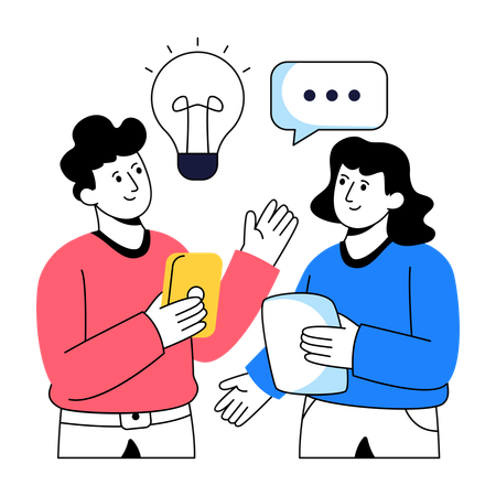 Business Team Doing Business Discussion  Illustration
