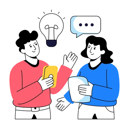 Business Team Doing Business Discussion  Illustration