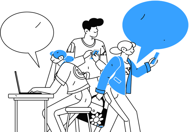 Business team doing discussion  Illustration