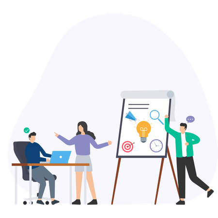 Business team doing discussion  Illustration