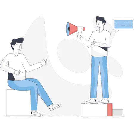Business team doing business marketing  Illustration