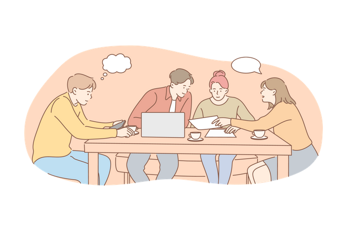 Business team doing meeting  Illustration