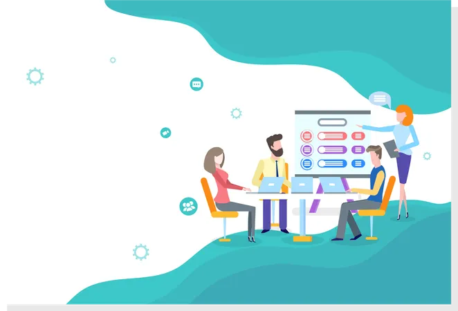 Business team doing meeting  Illustration