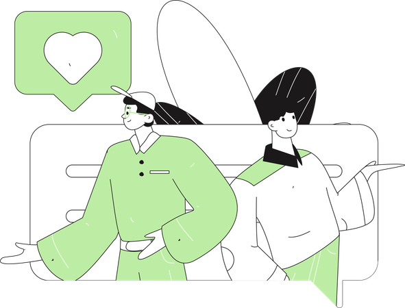 Business team doing online communication  Illustration