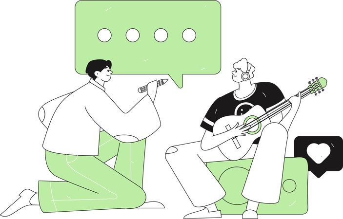 Business team doing online communication  Illustration