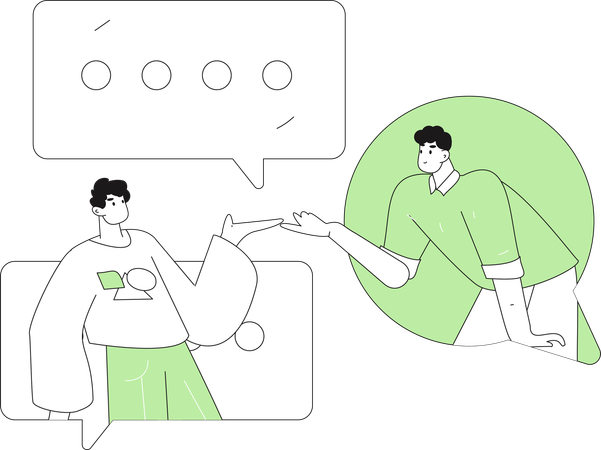 Business team doing online communication  Illustration