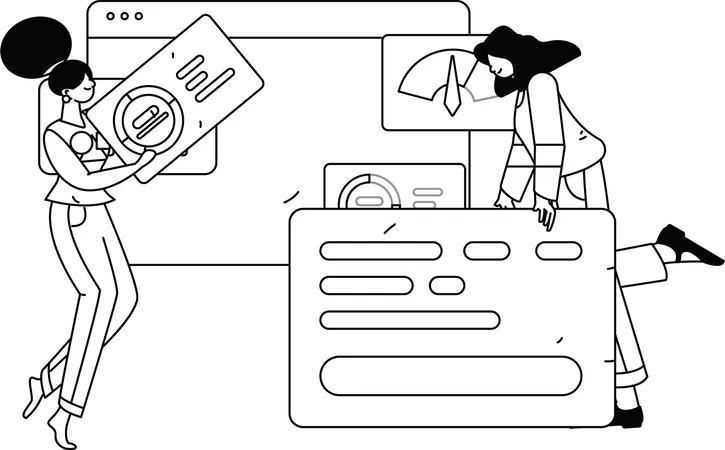 Business team doing online meeting  Illustration
