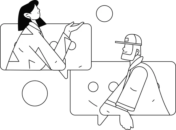Business team doing online meeting  Illustration