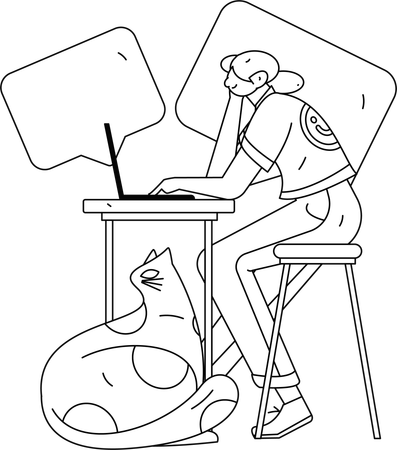 Business team doing online meeting  Illustration