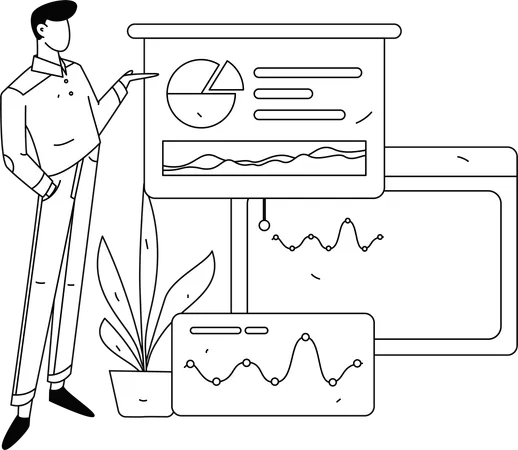 Business team doing online meeting  Illustration
